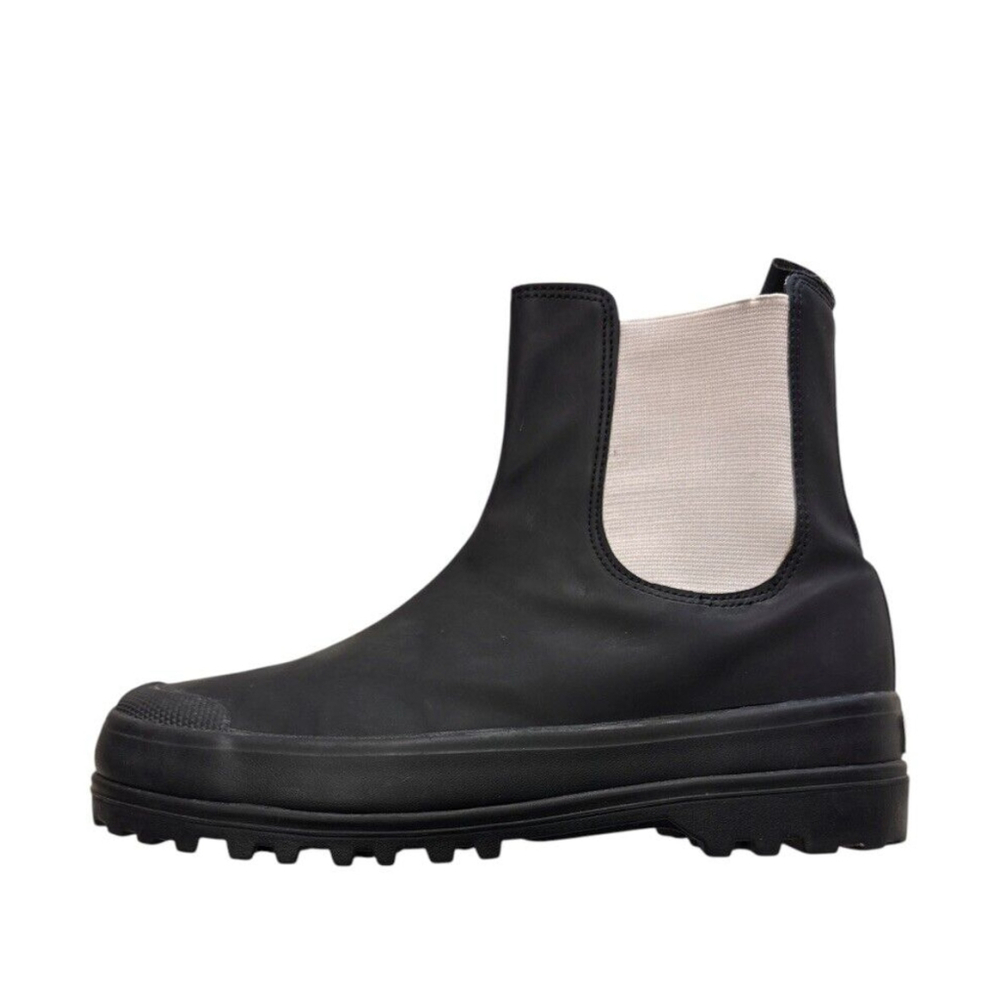 Superga X Alexa Chung Womens Black White Rain Boots Shoes Size 7.5 Unisex